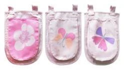3 Opbergzakjes Birdy Pino/Scott – Roze Katoenen Bedzakken met Vogelprint voor Hoogslapers