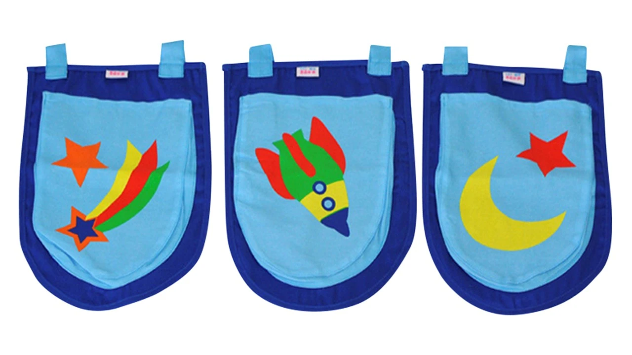 VIPACK Astro Blauw met Sterren & Raket Opbergzakjes (Set van 3) - Pino/Scott Bedaccessoire 3 VIPACK Astro Blauw met Sterren & Raket Opbergzakjes (Set van 3) - Pino/Scott Bedaccessoire