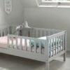 Vipack Toddler 70 Peuterbed - Wit Grenenhout met Verticale Latten (70x140 cm) -Beter Bed Winkel Baby Bed 70 grijs