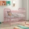 Bronxx Babyledikant - Industrieel Metalen Bed 60x120 cm - Mat Verstelbaar Bedje 2 Bronxx Babyledikant - Industrieel Metalen Bed 60x120 cm - Mat Verstelbaar Bedje -Beter Bed Winkel Babyledikant Bronxx roze