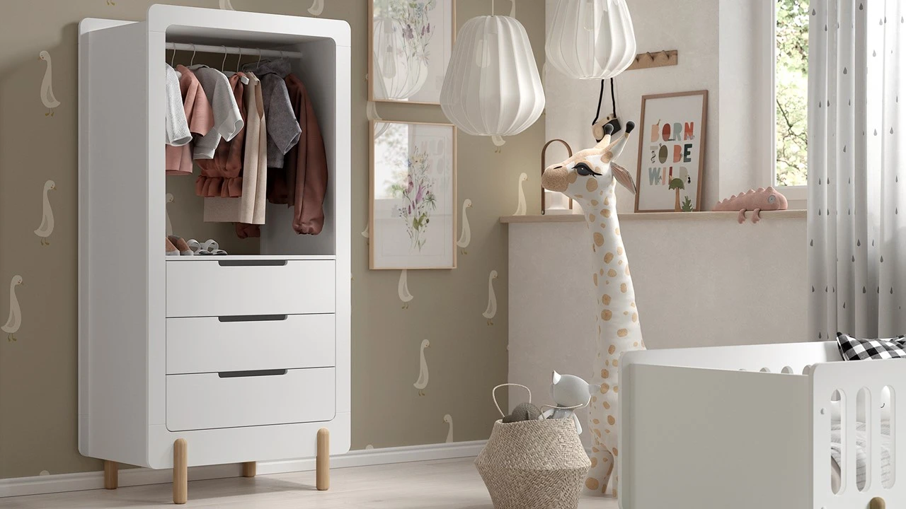 Peuterbed Smile Met Kast - 70x140 cm - Wit & Natuurlijk Grenen met Uitvalbeveiliging 5 Peuterbed Smile Met Kast - 70x140 cm - Wit & Natuurlijk Grenen met Uitvalbeveiliging - Afbeelding 3