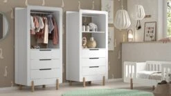 Peuterbed Smile Met Kast - 70x140 cm - Wit & Natuurlijk Grenen met Uitvalbeveiliging 11 Peuterbed Smile Met Kast - 70x140 cm - Wit & Natuurlijk Grenen met Uitvalbeveiliging -Beter Bed Winkel Babyledikant Smile met kast wit 3