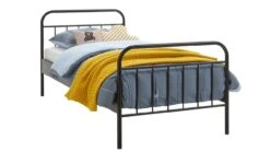 Bed Alex - Industrieel Zwart Metaal met Eikenlook - Modern Bedframe -Beter Bed Winkel Bed Alex zwart 2