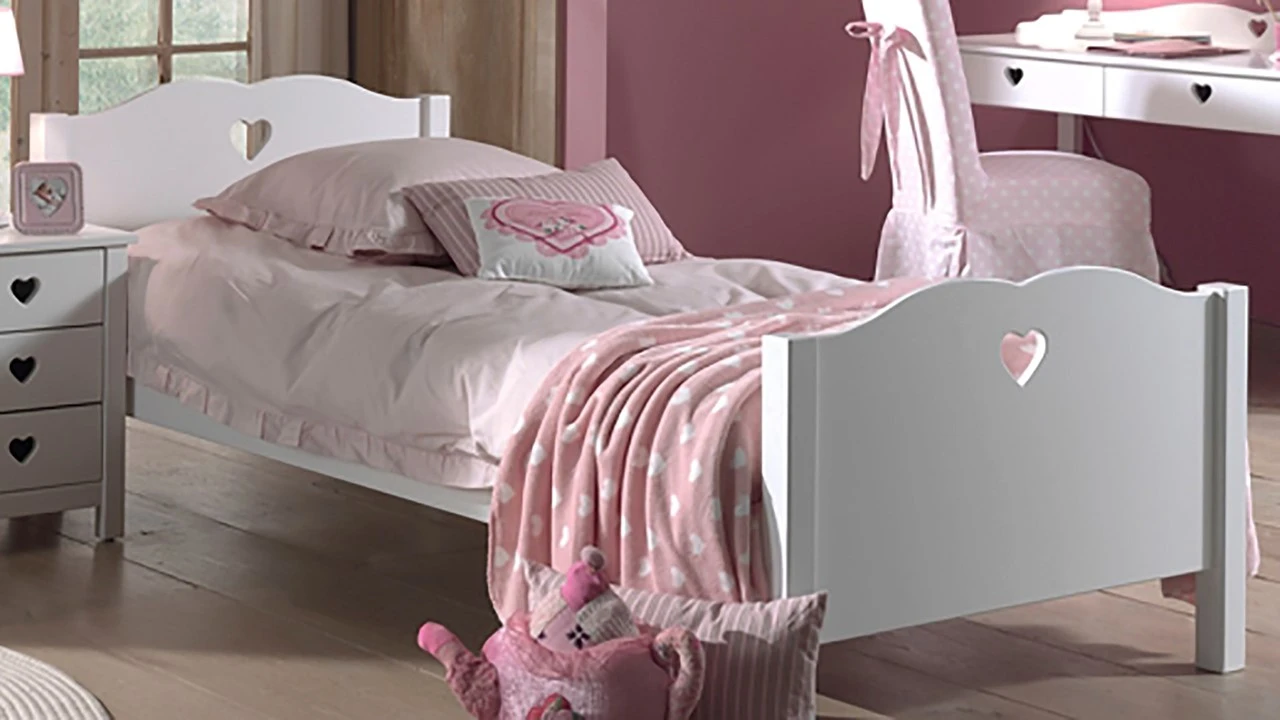 Vipack Amori Wit Kinderbed β Romantisch Design met Hartjes β 90x200cm 3 Vipack Amori Wit Kinderbed β Romantisch Design met Hartjes β 90x200cm