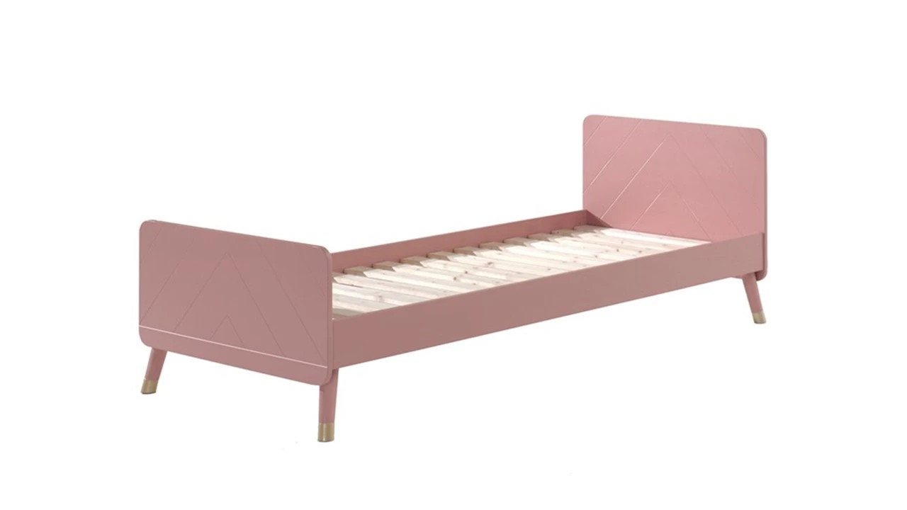 Vipack Billy Eenpersoonsbed Wit – Retro Design met Goudkleurige Poten 4 Vipack Billy Eenpersoonsbed Wit – Retro Design met Goudkleurige Poten - Afbeelding 2