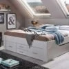 Butiken 6-Laden Bed met Nachtkasten β Landelijk Hoofdbord Opbergbed 2 Butiken 6-Laden Bed met Nachtkasten β Landelijk Hoofdbord Opbergbed -Beter Bed Winkel Bed Butiken 6 laden 2
