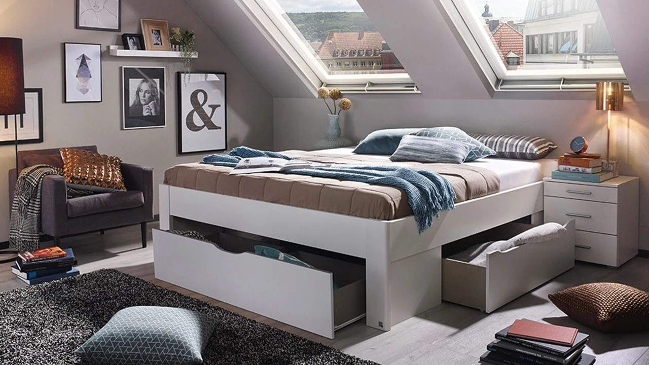 Butiken Bed met 3 Laden - Landelijk Design met Veel Opbergruimte - Praktisch Slaapkamerbed 4 Butiken Bed met 3 Laden - Landelijk Design met Veel Opbergruimte - Praktisch Slaapkamerbed - Afbeelding 2