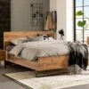 Bed Craft Industrieel Licht Eiken met Stalen Frame – Robuust Design Ledikant -Beter Bed Winkel Bed Craft eiken