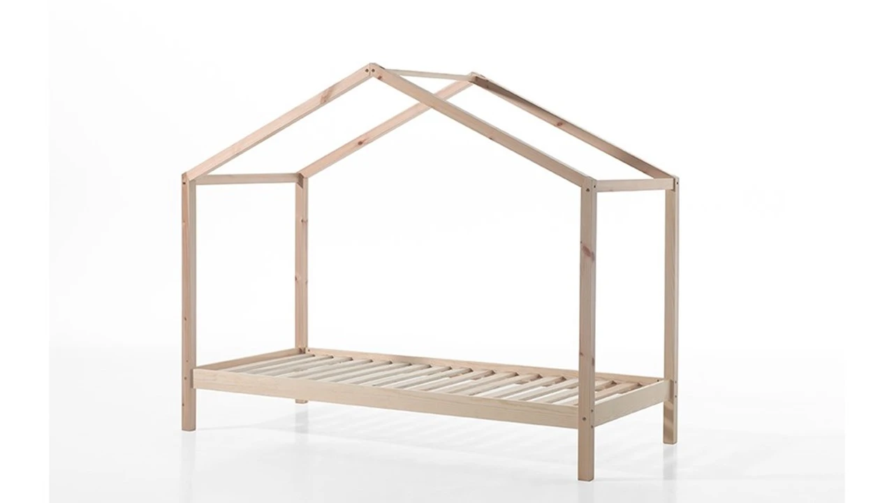 Vipack Dallas Wit Huisbed met Slaaplade – Massief Grenenhout Kinderbed met Dakframe 4 Vipack Dallas Wit Huisbed met Slaaplade – Massief Grenenhout Kinderbed met Dakframe - Afbeelding 2