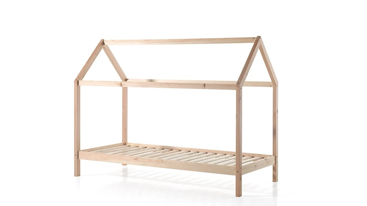 Vipack Bed Dallas Met Dak en Slaaplade – Grenenhout Wit Huisbed met Logeerlade 4 Vipack Bed Dallas Met Dak en Slaaplade – Grenenhout Wit Huisbed met Logeerlade - Afbeelding 2