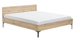 Bed Elessar Rondo – Massief Eikenhout – Naturel met Zwarte Stalen Poten -Beter Bed Winkel Bed Elessar Rondo eiken 4