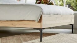 Bed Elessar Rondo – Massief Eikenhout – Naturel met Zwarte Stalen Poten -Beter Bed Winkel Bed Elessar Rondo eiken 7