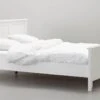 Bed Fontana Wit MDF - Landelijk Tweepersoonsbed met Groot Hoofdbord -Beter Bed Winkel Bed Fontana wit