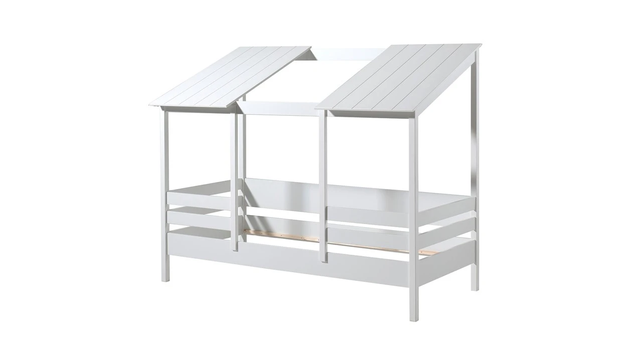 Vipack Bed HuisBed Wit met Vensterbanken en 2 Dakpanelen – Grenenhout Kinderbed 5 Vipack Bed HuisBed Wit met Vensterbanken en 2 Dakpanelen – Grenenhout Kinderbed - Afbeelding 3