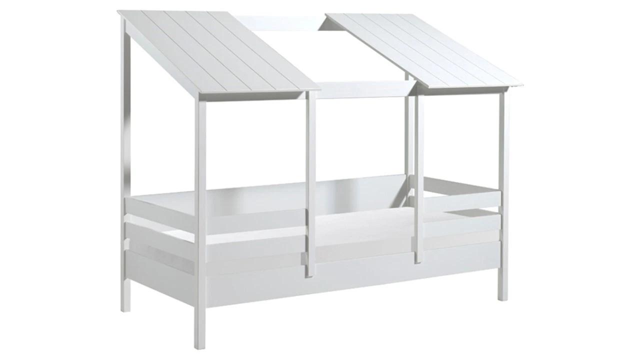 Vipack HuisBed Wit met Vensterbanken, 2 Dakpanelen en Slaaplade - Modern Kinderbed 3 Vipack HuisBed Wit met Vensterbanken, 2 Dakpanelen en Slaaplade - Modern Kinderbed