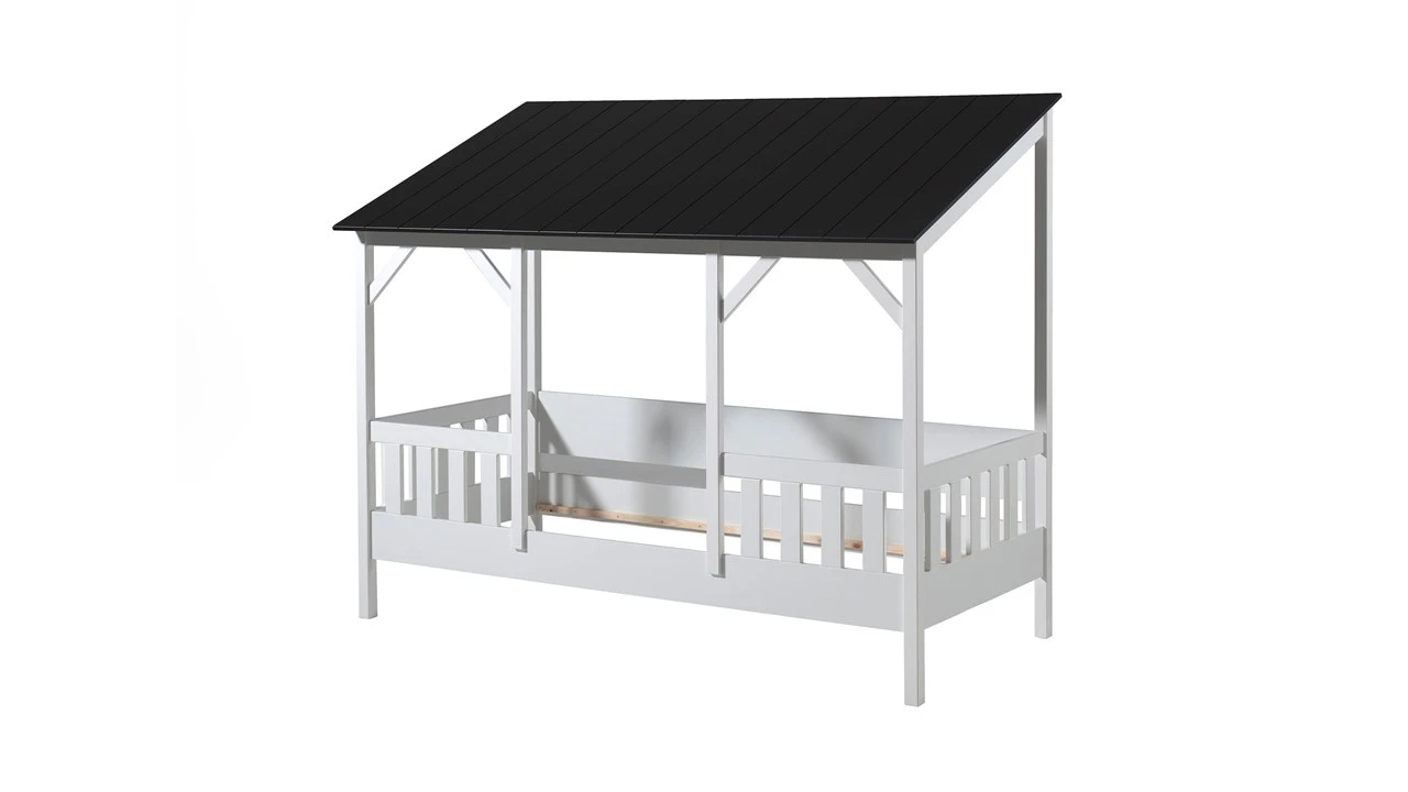 Vipack Bed HuisBed Wit met Vensterbanken en Heel Dak β 90x200 Kinderbed 5 Vipack Bed HuisBed Wit met Vensterbanken en Heel Dak β 90x200 Kinderbed - Afbeelding 3