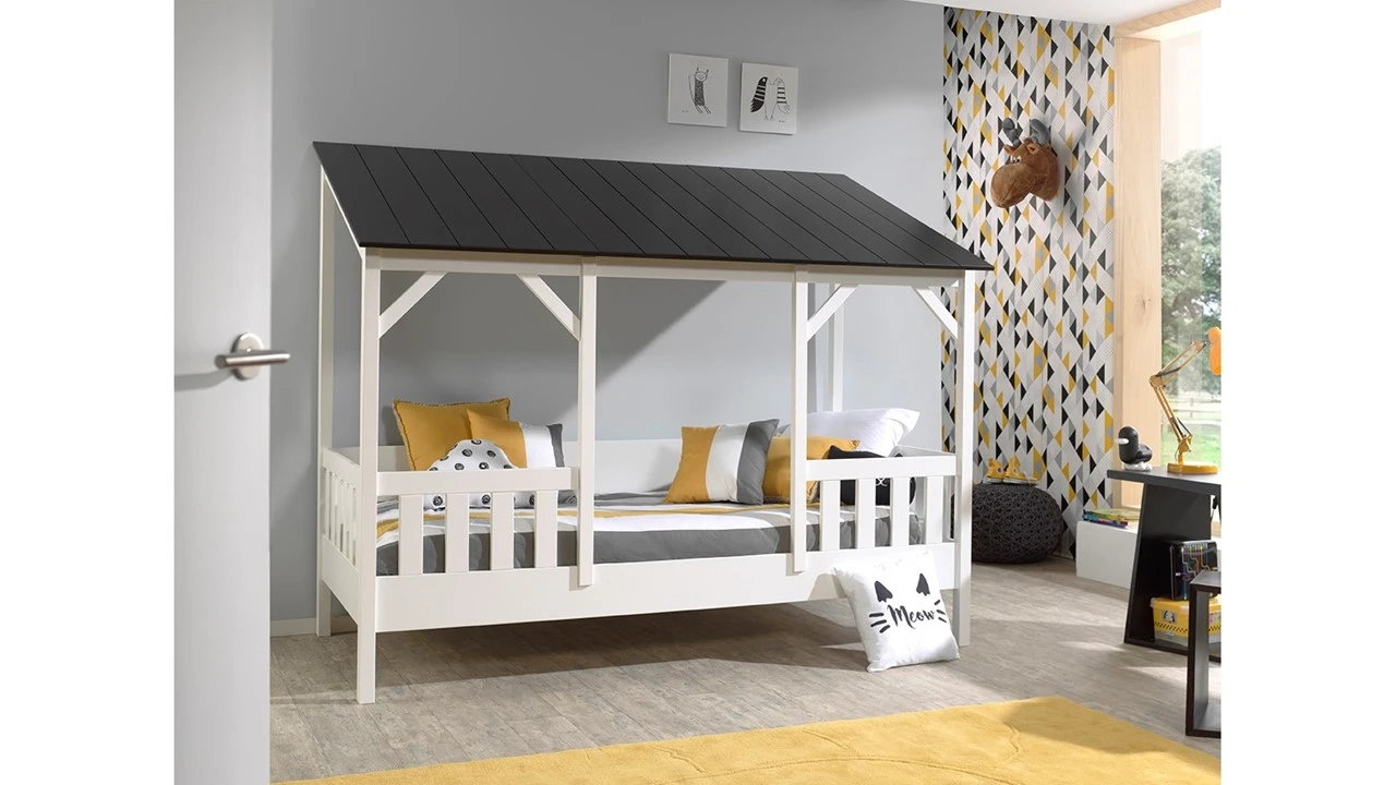 Vipack Bed HuisBed Wit met Vensterbanken en Heel Dak β 90x200 Kinderbed 3 Vipack Bed HuisBed Wit met Vensterbanken en Heel Dak β 90x200 Kinderbed