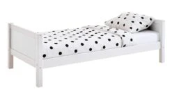 Flexworld Bed Jip Wit – Modern Grenenhout Paneel Eenpersoonsbed voor Kinder- en Tienerkamer