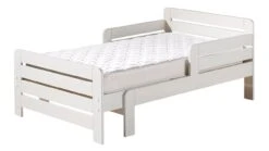 Vipack Jumper Wit Meegroeibed Set – Inclusief Opberglade en Tweedelig Matras 140+60cm -Beter Bed Winkel Bed Jumper met lade en matrs 160 40cm 9