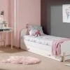 Vipack Bed Kiddy Wit & Grenen - Complete Set met Slaaplade en Bureau -Beter Bed Winkel Bed Kiddy inclusief slaaplade en bureau met opzet wit 1