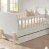 Peuterbed Kiddy Wit met Natuurlijk Hout - 70x140 cm incl. Multifunctionele Bedlade 2 Peuterbed Kiddy Wit met Natuurlijk Hout - 70x140 cm incl. Multifunctionele Bedlade -Beter Bed Winkel Bed Kiddy kleuter met bedlade wit