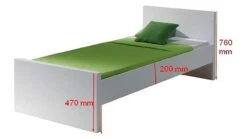 Vipack Bed Lara Wit MDF – Minimalistisch Kinderbed en Tienerbed 7 Vipack Bed Lara Wit MDF – Minimalistisch Kinderbed en Tienerbed -Beter Bed Winkel Bed Lara wit 2