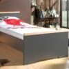 Vipack Londen Kinderbed Wit - Modern Eenpersoonsbed 90x200 cm -Beter Bed Winkel Bed Londen antraciet