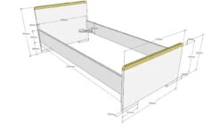 Vipack Londen Kinderbed Wit - Modern Eenpersoonsbed 90x200 cm 7 Vipack Londen Kinderbed Wit - Modern Eenpersoonsbed 90x200 cm -Beter Bed Winkel Bed Londen antraciet 2