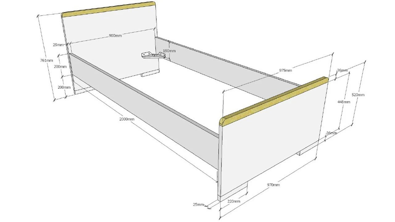 Vipack Londen Kinderbed Wit - Modern Eenpersoonsbed 90x200 cm 5 Vipack Londen Kinderbed Wit - Modern Eenpersoonsbed 90x200 cm - Afbeelding 3