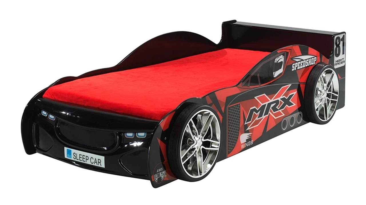 Bed MRX Raceauto Rood – Formule 1 Kinderbed met Spoiler en Lattenbodem 4 Bed MRX Raceauto Rood – Formule 1 Kinderbed met Spoiler en Lattenbodem - Afbeelding 2