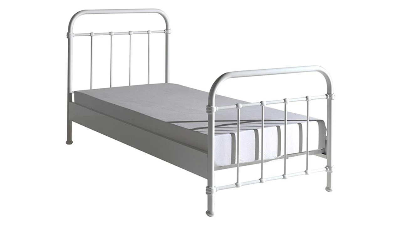 Bed New York - Industrieel Metalen Kinderbed met Spijlen 4 Bed New York - Industrieel Metalen Kinderbed met Spijlen - Afbeelding 2