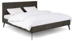 Bed Noëlle – Luxe Gestoffeerd Bedframe met Geknoopt Hoofdbord & Zwarte Poten -Beter Bed Winkel Bed Noel 2