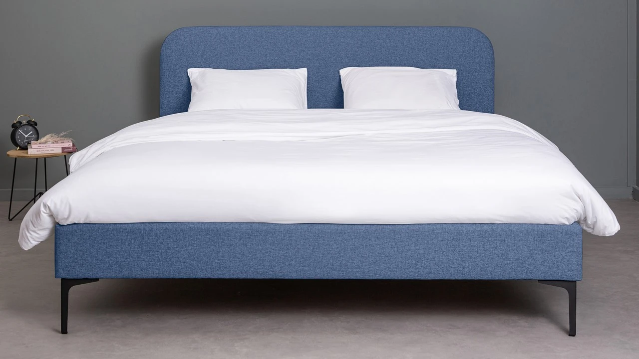 Bed Noor Gestoffeerd Bedframe β Modern Design met Organische Ronde Vormen 4 Bed Noor Gestoffeerd Bedframe β Modern Design met Organische Ronde Vormen - Afbeelding 2