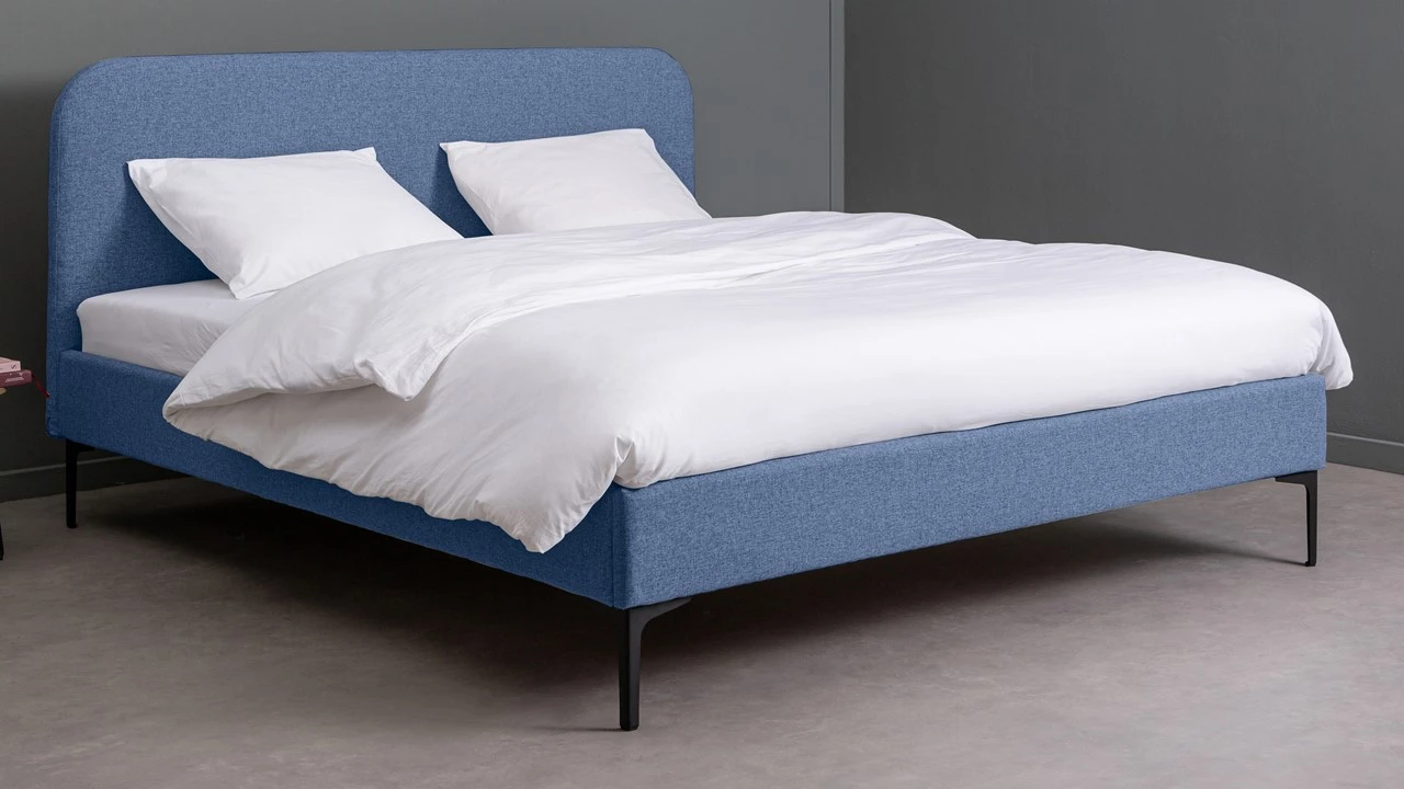 Bed Noor Gestoffeerd Bedframe β Modern Design met Organische Ronde Vormen 3 Bed Noor Gestoffeerd Bedframe β Modern Design met Organische Ronde Vormen