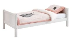 Flexworld Bed Puck Wit – Massief Grenenhout Kinderbed met Verticale Groeven