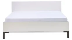 Bed Ragnar Hout - Industrieel Bed met Houten Hoofdbord en Raw Steel Poten -Beter Bed Winkel Bed Ragnar met hoofbord hout wit 5