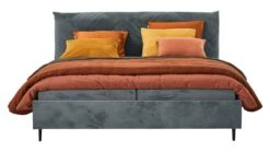 B Bright Bed Sapphire - Luxe Velours Bedframe met Verticaal Gelijnd Hoofdbord -Beter Bed Winkel Bed Sapphire denim 3