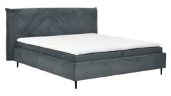 B Bright Bed Sapphire - Luxe Velours Bedframe met Verticaal Gelijnd Hoofdbord -Beter Bed Winkel Bed Sapphire denim 4