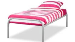 Bed Solo - Zwart Metalen Tienerbed & Logeerbed - Minimalistisch Design