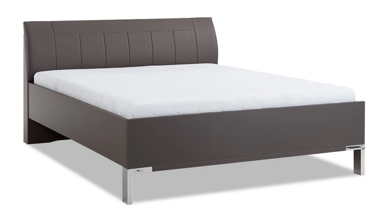 Bed Suite Modern Design – Comfortabel Bedframe met Chrome Poten & Stoffen Hoofdbord 4 Bed Suite Modern Design – Comfortabel Bedframe met Chrome Poten & Stoffen Hoofdbord - Afbeelding 2