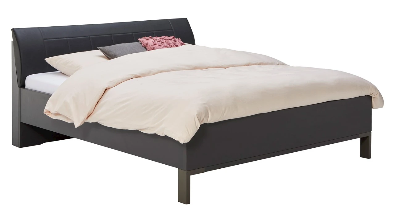 Bed Suite Met Rawsteel Poten β Modern Design Bedframe met Gebogen Hoofdbord 5 Bed Suite Met Rawsteel Poten β Modern Design Bedframe met Gebogen Hoofdbord - Afbeelding 3