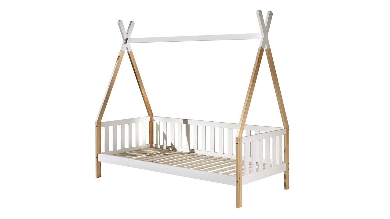 Vipack Bed Tipi Verhoogd – Massief Grenen Kinderbed met Huisjes-Design 5 Vipack Bed Tipi Verhoogd – Massief Grenen Kinderbed met Huisjes-Design - Afbeelding 3