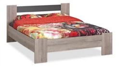 Bed Young - Eikenlook Bedframe met Hoog Hoofdbord - Natuurlijk & Chic