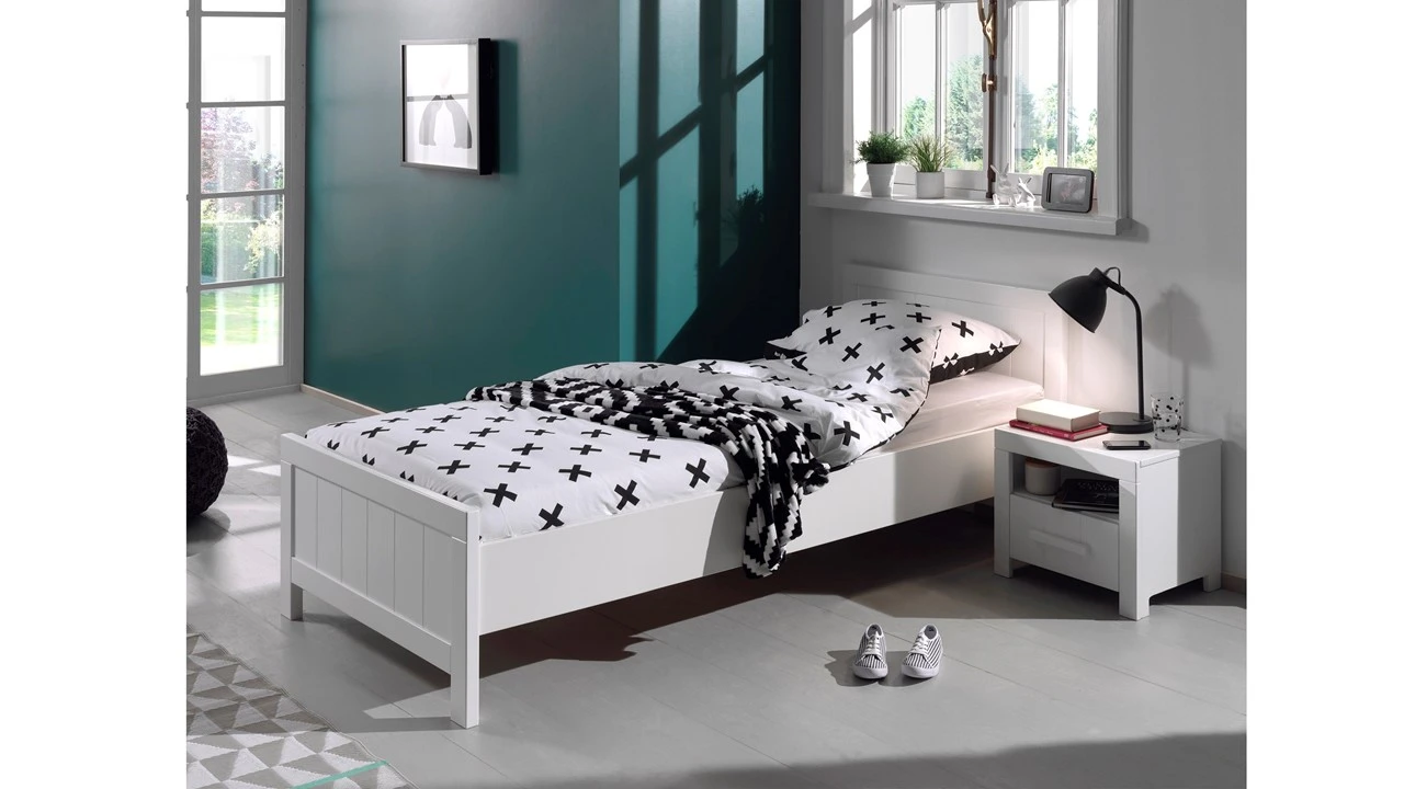 Vipack Erik Bed met Nachtkast Set – Tijdloos Wit Modern Kinderbed 3 Vipack Erik Bed met Nachtkast Set – Tijdloos Wit Modern Kinderbed