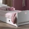 Vipack Bed Amori Wit met Slaaplade – Kinderbed met Hartjes Decoratie -Beter Bed Winkel Bed met slaaplade Amori wit