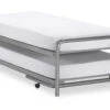 Bed met Onderschuifbed Doppia β Ruimtebesparend Logeerbed inclusief Bedbodems 2 Bed met Onderschuifbed Doppia β Ruimtebesparend Logeerbed inclusief Bedbodems -Beter Bed Winkel Bed onderschuifBed Doppia zilver