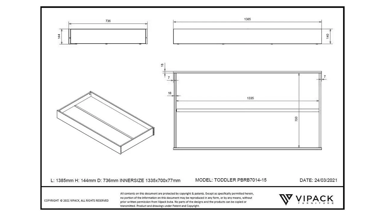 Baby Bed Wit Grenenhout β Multifunctionele Bedlade & Slaaplade voor Peuterbed 4 Baby Bed Wit Grenenhout β Multifunctionele Bedlade & Slaaplade voor Peuterbed - Afbeelding 2
