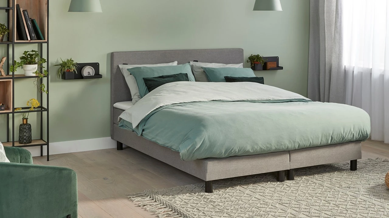 Box Ambra Vlak β Luxe Boxspring met Gestoffeerd Matras, Topper & Verstelbaar Hoofdbord 3 Box Ambra Vlak β Luxe Boxspring met Gestoffeerd Matras, Topper & Verstelbaar Hoofdbord