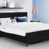 Box Lucca Gestoffeerd Met Matras & Topper – Tijdloze Vlakke Boxspring 1 Box Lucca Gestoffeerd Met Matras & Topper – Tijdloze Vlakke Boxspring -Beter Bed Winkel Box Lucca vlak met gestoffeerd matras