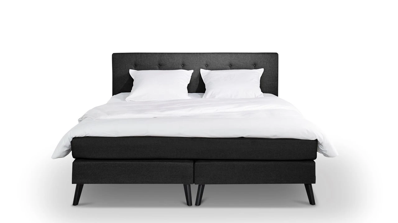 Box Nottingham Complete Vlakke Boxspring Set - Met Button Hoofdbord, Matras & Topper 7 Box Nottingham Complete Vlakke Boxspring Set - Met Button Hoofdbord, Matras & Topper - Afbeelding 5